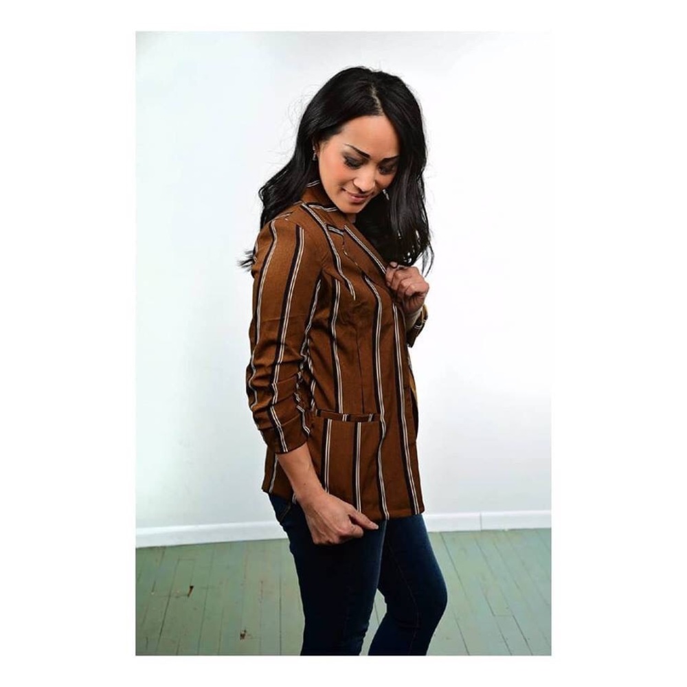 Vertical Striped Blazer